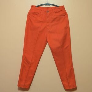 VTG FILIPPO TOTTI Super High Waisted Bright Orange Jeans sz 28